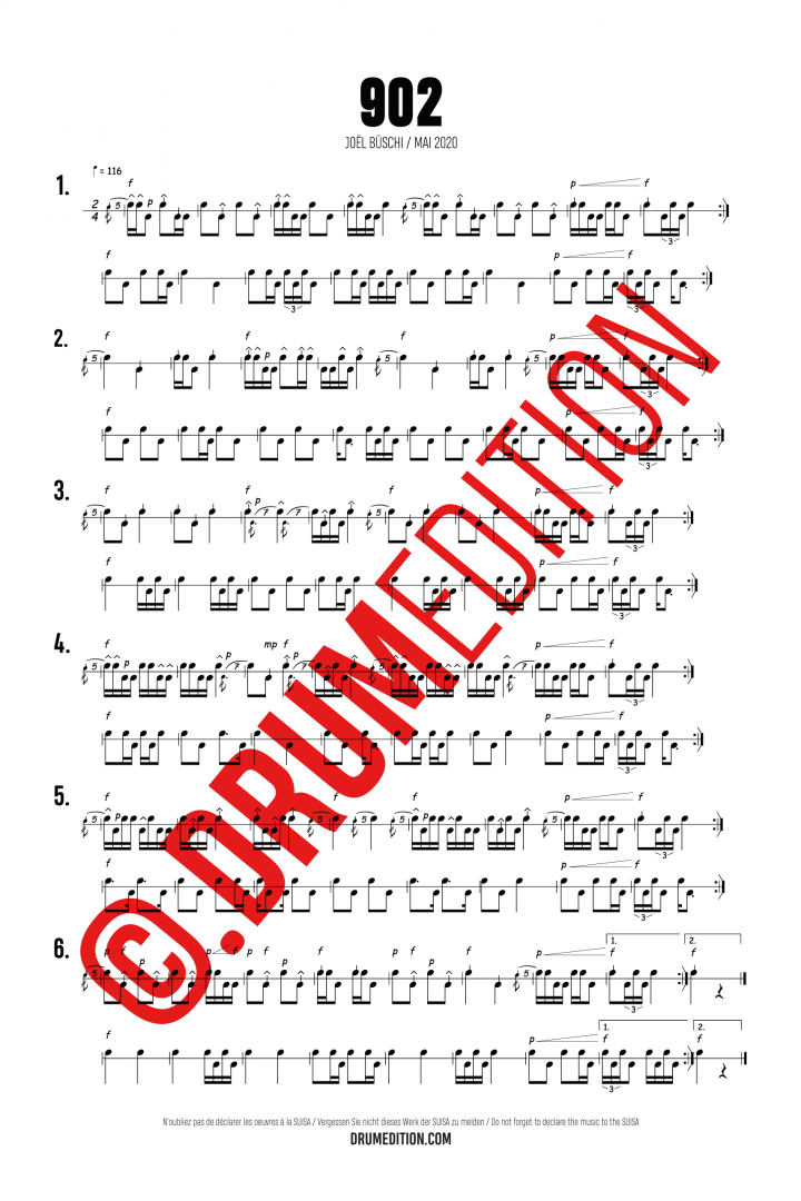 partition 902 batterie anglaise